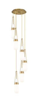 Innovations - 116-452-1P-BB-G452-4GWH - Six Light Pendant - Downtown Urban - Brushed Brass