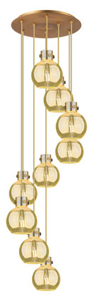 Innovations - 119-410-1PS-BB-G410-8ME - Nine Light Pendant - Newton - Brushed Brass