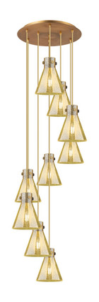 Innovations - 119-410-1PS-BB-G411-8ME - Nine Light Pendant - Downtown Urban - Brushed Brass