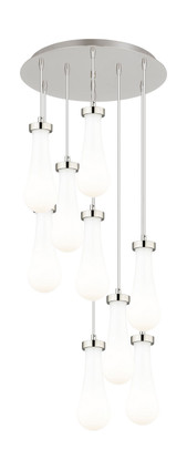Innovations - 119-451-1P-PN-G451-4GWH - Nine Light Pendant - Downtown Urban - Brushed Polished Nickel