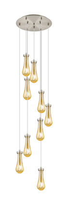 Innovations - 119-451-1P-SN-G451-4ME - Nine Light Pendant - Downtown Urban - Brushed Satin Nickel
