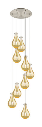 Innovations - 119-451-1P-SN-G451-7ME - Nine Light Pendant - Downtown Urban - Brushed Satin Nickel