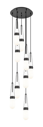 Innovations - 119-452-1P-BK-G452-4GWH - Nine Light Pendant - Downtown Urban - Matte Black