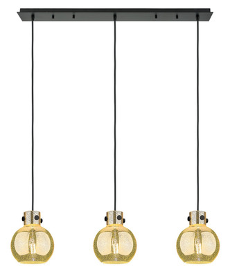 Innovations - 123-410-1PS-BK-G410-8ME - Three Light Linear Pendant - Newton - Matte Black