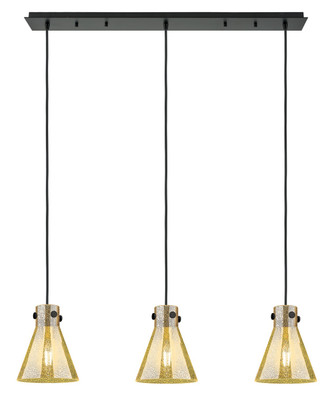 Innovations - 123-410-1PS-BK-G411-8ME - Three Light Linear Pendant - Downtown Urban - Matte Black