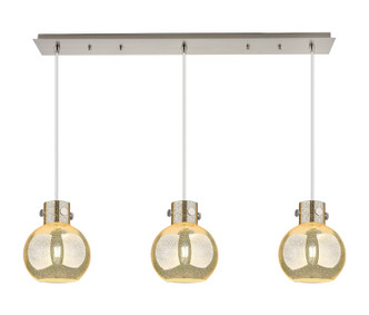 Innovations - 123-410-1PS-SN-G410-8ME - Three Light Linear Pendant - Newton - Brushed Satin Nickel