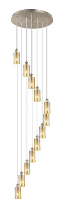 Innovations - 126B-12P-SN-G434-7ME - 12 Light Pendant - Downtown Urban - Brushed Satin Nickel