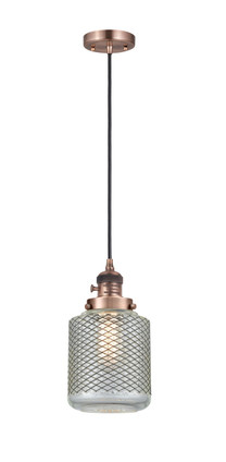 Innovations - 201CSW-AC-G262 - One Light Mini Pendant - Franklin Restoration - Antique Copper