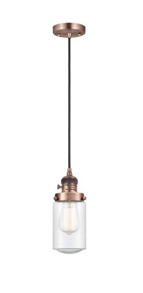 Innovations - 201CSW-AC-G314-LED - LED Mini Pendant - Franklin Restoration - Antique Copper