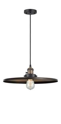 Innovations - 201CSW-BAB-MFR-BK-16 - One Light Mini Pendant - Franklin Restoration - Black Antique Brass