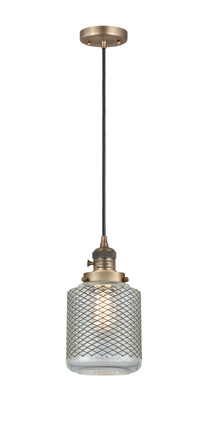 Innovations - 201CSW-BB-G262-LED - LED Mini Pendant - Franklin Restoration - Brushed Brass