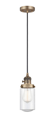Innovations - 201CSW-BB-G314 - One Light Mini Pendant - Franklin Restoration - Brushed Brass