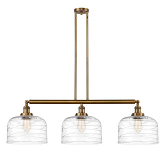 manufacturer_finish:Brushed Brass|manufacturer_glass:Clear Deco Swirl X-Large Bell|light_output:220.00lm|color_temperature:2200K|cri:99