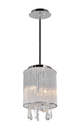 CWI Lighting - 5562P8C Clear - Two Light Mini Pendant - Benson - Chrome