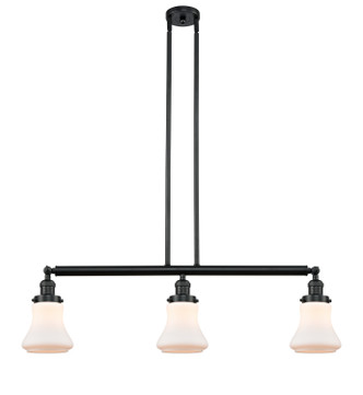 Innovations - 213-BK-G191 - Three Light Island Pendant - Franklin Restoration - Matte Black