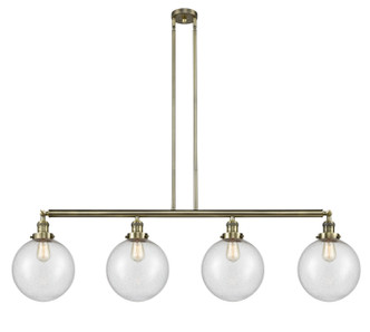 Innovations - 214-AB-G204-10 - Four Light Island Pendant - Franklin Restoration - Antique Brass