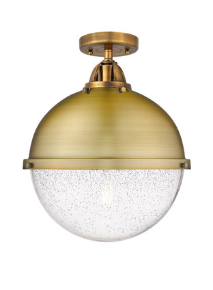 Innovations - 288-1C-BB-HFS-124-BB - One Light Semi-Flush Mount - Nouveau 2 - Brushed Brass