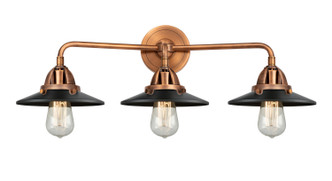 Innovations - 288-3W-AC-M6-BK - Three Light Bath Vanity - Nouveau 2 - Antique Copper
