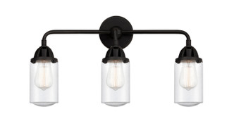 Innovations - 288-3W-BK-G314 - Three Light Bath Vanity - Nouveau 2 - Matte Black
