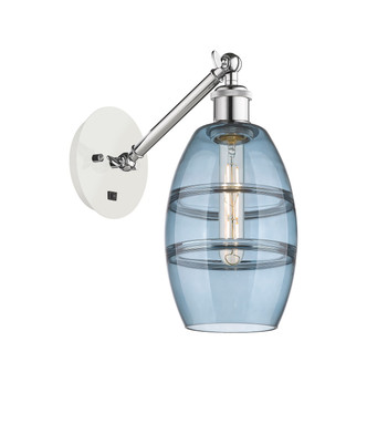 Innovations - 317-1W-WPC-G557-6BL - One Light Wall Sconce - Ballston - White Polished Chrome