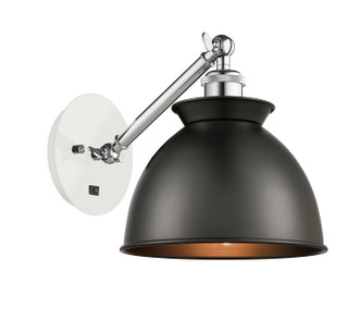 Innovations - 317-1W-WPC-M14-BK-LED - LED Wall Sconce - Ballston - White Polished Chrome