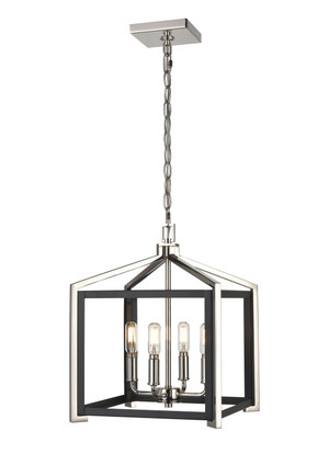 Innovations - 376-4CR-BPN-12 - LED Pendant - Downtown Urban - Black Polished Nickel