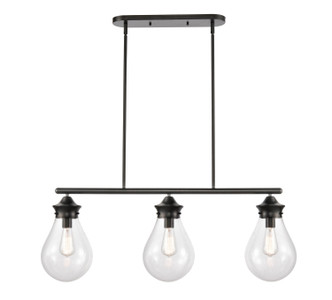 Innovations - 414-3I-BK-8CL - Three Light Island Pendant - Matte Black