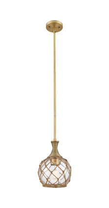 Innovations - 415-1S-BB-G122-8RB - One Light Pendant - Ballston - Brushed Brass