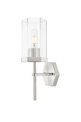 Innovations - 463-1W-SN-G463-8CL - One Light Wall Sconce - Downtown Urban - Satin Nickel