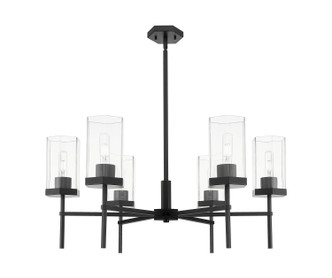 Innovations - 463-6CR-BK-G463-8CL - Six Light Chandelier - Downtown Urban - Matte Black