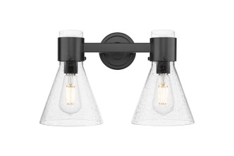 Innovations - 464-2W-BK-G464C-7SDY - Two Light Bath Vanity - Downtown Urban - Matte Black