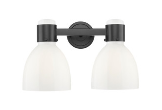 Innovations - 464-2W-BK-G464D-7GW - Two Light Bath Vanity - Downtown Urban - Matte Black