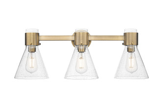Innovations - 464-3W-BB-G464C-7SDY - Three Light Bath Vanity - Downtown Urban - Brushed Brass
