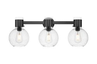 Innovations - 464-3W-BK-G464B-7SDY - Three Light Bath Vanity - Downtown Urban - Matte Black