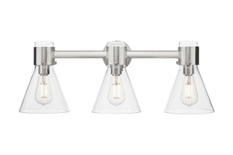 Innovations - 464-3W-SN-G464C-7CL - Three Light Bath Vanity - Downtown Urban - Satin Nickel