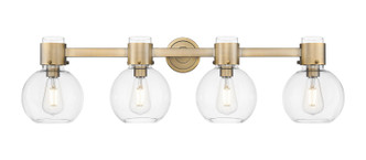 Innovations - 464-4W-BB-G464B-7CL - Four Light Bath Vanity - Downtown Urban - Brushed Brass