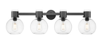 Innovations - 464-4W-BK-G464B-7CL - Four Light Bath Vanity - Downtown Urban - Matte Black