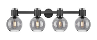 Innovations - 464-4W-BK-G464B-7SM - Four Light Bath Vanity - Downtown Urban - Matte Black