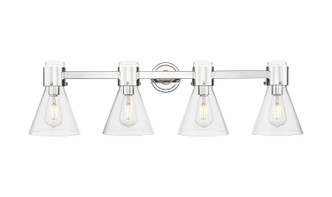 Innovations - 464-4W-PN-G464C-7CL - Four Light Bath Vanity - Downtown Urban - Polished Nickel
