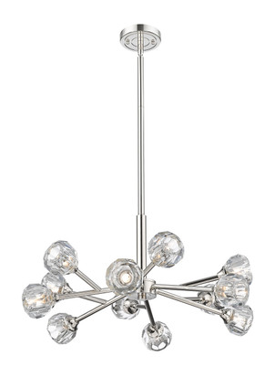 Innovations - 465-12CR-PN-G465-CL - LED Chandelier - Downtown Urban - Polished Nickel