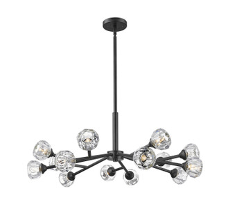 Innovations - 465-14CR-BK-G465-CL - LED Chandelier - Downtown Urban - Matte Black