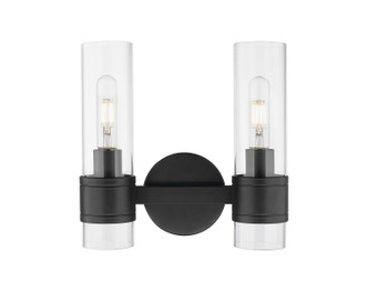 Innovations - 467-2W-BK-G467-CL - Two Light Bath Vanity - Downtown Urban - Matte Black
