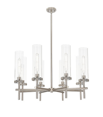 Innovations - 471-8CR-SN-G471-12CL - Eight Light Chandelier - Downtown Urban - Satin Nickel