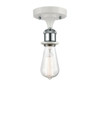 Innovations - 516-1C-WPC - One Light Semi-Flush Mount - Ballston - White Polished Chrome