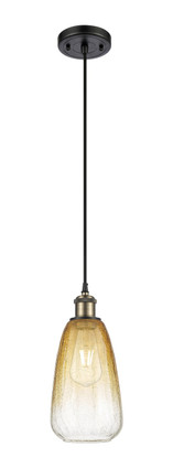 Innovations - 516-1P-BAB-G480-6AM - One Light Mini Pendant - Ballston - Black Antique Brass