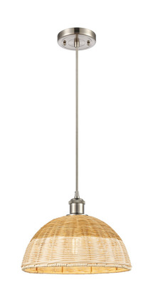 Innovations - 516-1P-SN-NBD2-12-NAT - One Light Mini Pendant - Ballston - Brushed Satin Nickel