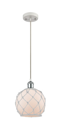 Innovations - 516-1P-WPC-G121-8RW-LED - LED Mini Pendant - Ballston - White Polished Chrome