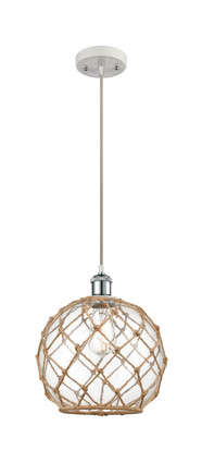 Innovations - 516-1P-WPC-G122-10RB-LED - LED Mini Pendant - Ballston - White Polished Chrome