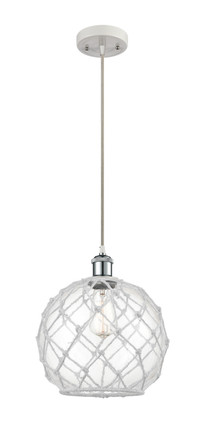 Innovations - 516-1P-WPC-G122-10RW - One Light Mini Pendant - Ballston - White Polished Chrome