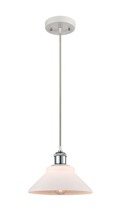 Innovations - 516-1P-WPC-G131 - One Light Mini Pendant - Ballston - White Polished Chrome